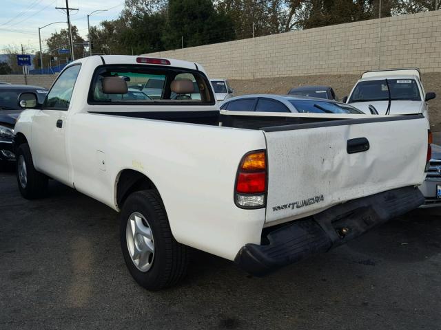 5TBJN32182S282605 - 2002 TOYOTA TUNDRA WHITE photo 3