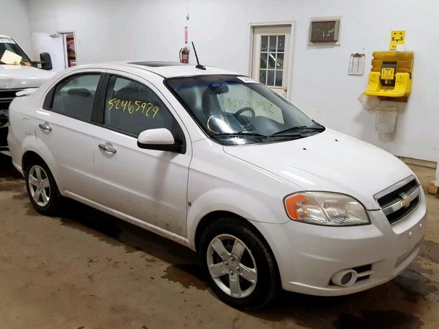 KL1TG56E39B608564 - 2009 CHEVROLET AVEO LT WHITE photo 1