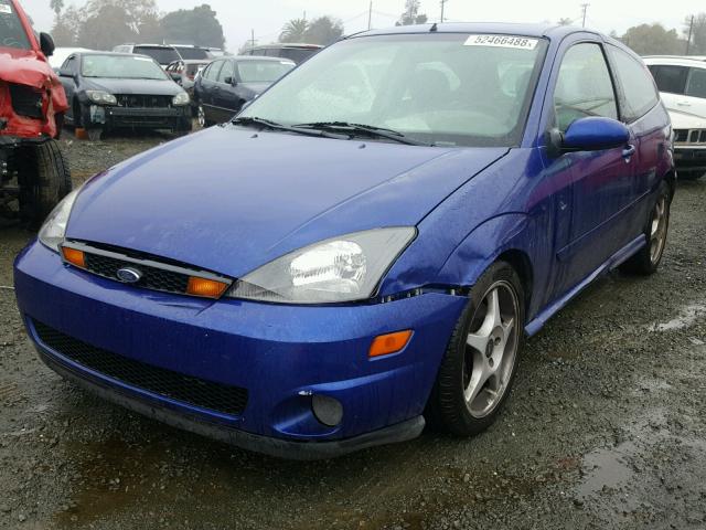 3FAHP39512R228161 - 2002 FORD FOCUS SVT BLUE photo 2