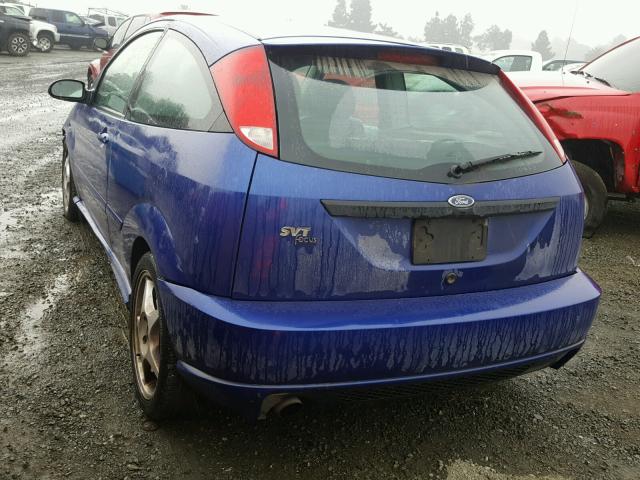 3FAHP39512R228161 - 2002 FORD FOCUS SVT BLUE photo 3