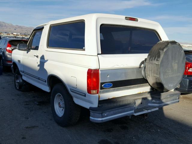 1FMEU15H6NLA92912 - 1992 FORD BRONCO U10 WHITE photo 3