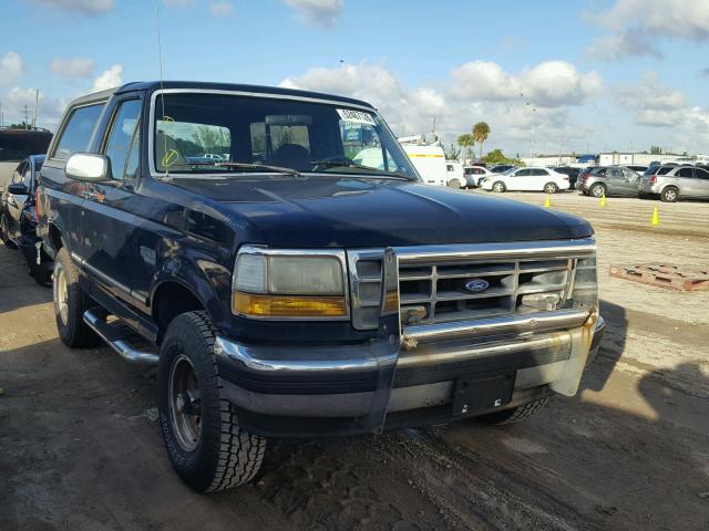 1FMEU15N9PLA25682 - 1993 FORD BRONCO U10 BLUE photo 1