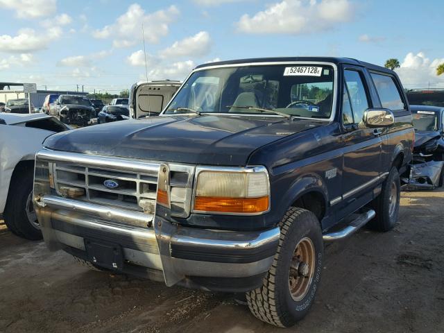 1FMEU15N9PLA25682 - 1993 FORD BRONCO U10 BLUE photo 2