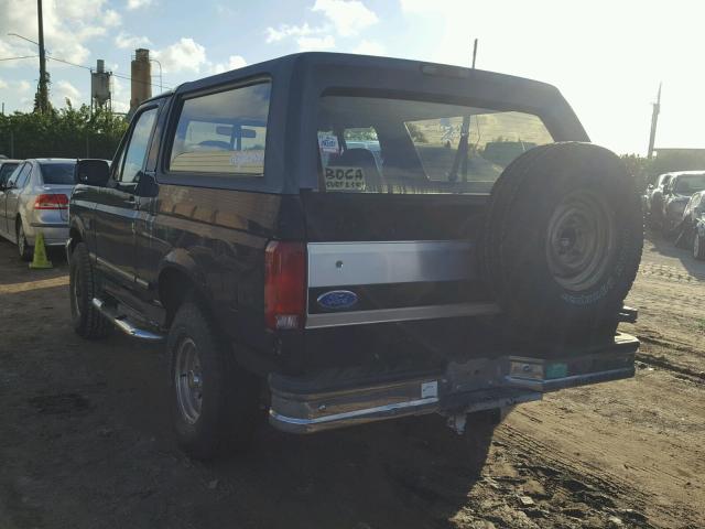 1FMEU15N9PLA25682 - 1993 FORD BRONCO U10 BLUE photo 3