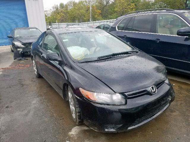 2HGFG12668H549921 - 2008 HONDA CIVIC LX BLACK photo 1