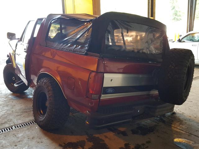 1FMEU15H7TLC03156 - 1996 FORD BRONCO U10 RED photo 3