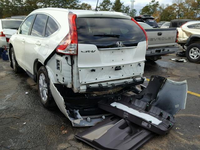 5J6RM3H7XCL025287 - 2012 HONDA CR-V EXL WHITE photo 3