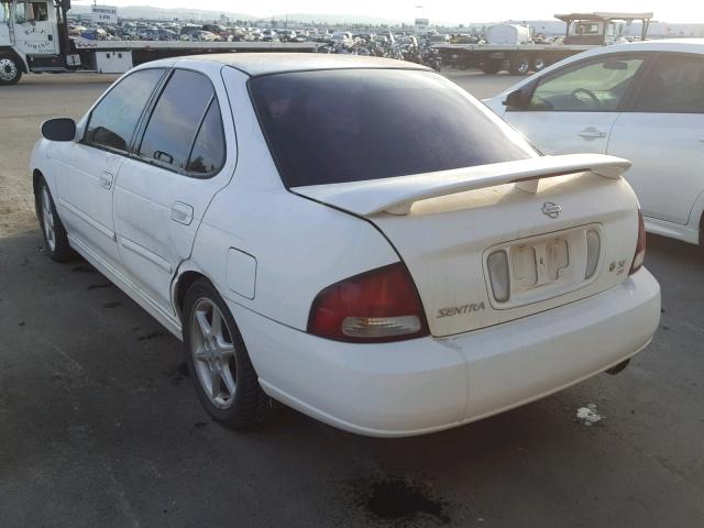 3N1BB51D71L112965 - 2001 NISSAN SENTRA SE WHITE photo 3