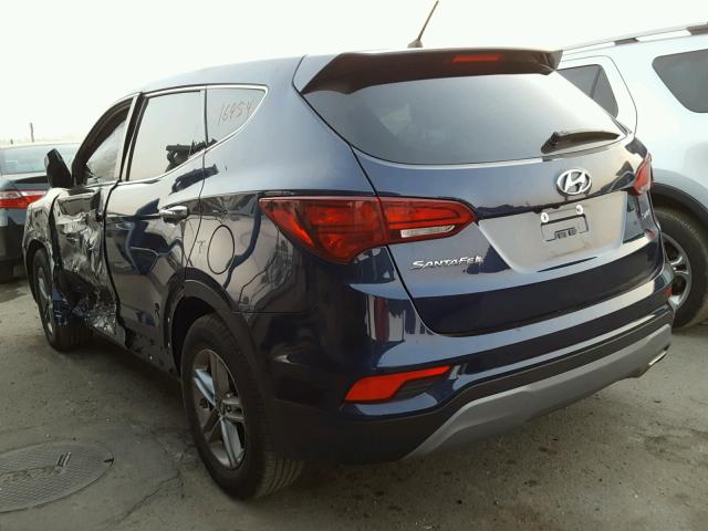 5XYZT3LB4JG543098 - 2018 HYUNDAI SANTA FE S BLUE photo 3