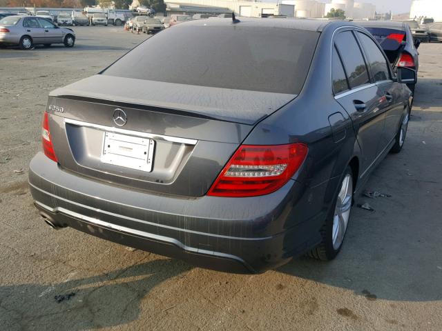 WDDGF4HBXDR274470 - 2013 MERCEDES-BENZ C 250 GRAY photo 4