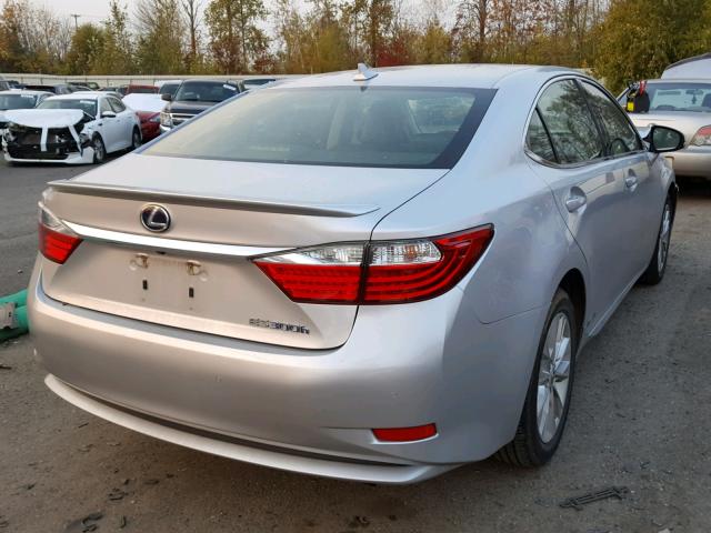 JTHBW1GG8E2058710 - 2014 LEXUS ES 300H SILVER photo 4