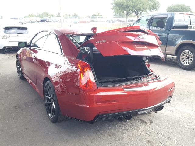 1G6AN1RY6G0124985 - 2016 CADILLAC ATS-V RED photo 3