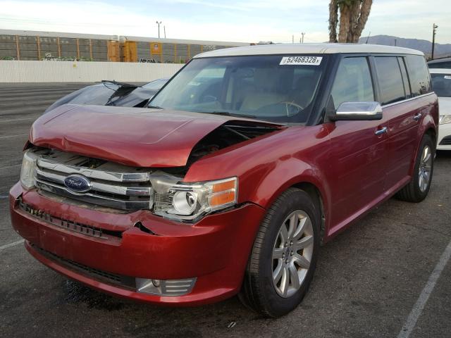 2FMDK53C49BB07641 - 2009 FORD FLEX LIMIT RED photo 2