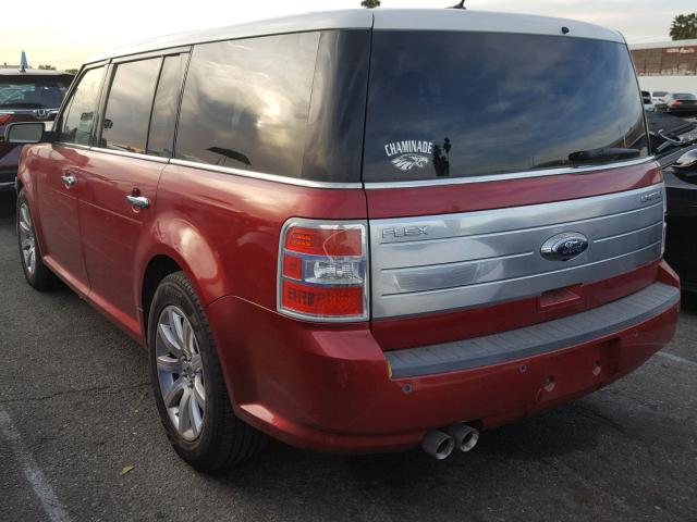 2FMDK53C49BB07641 - 2009 FORD FLEX LIMIT RED photo 3