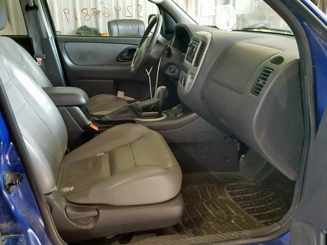 1FMCU96H15KD16825 - 2005 FORD ESCAPE HEV BLUE photo 5