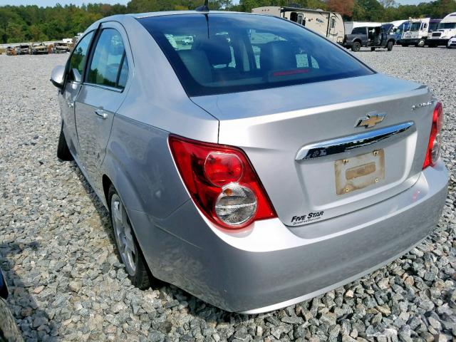 1G1JE5SH1C4135015 - 2012 CHEVROLET SONIC LTZ SILVER photo 3