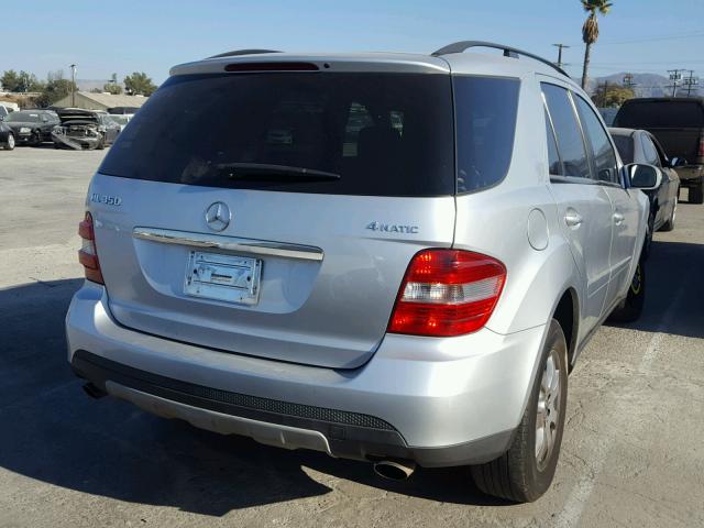 4JGBB86E87A223195 - 2007 MERCEDES-BENZ ML 350 SILVER photo 4