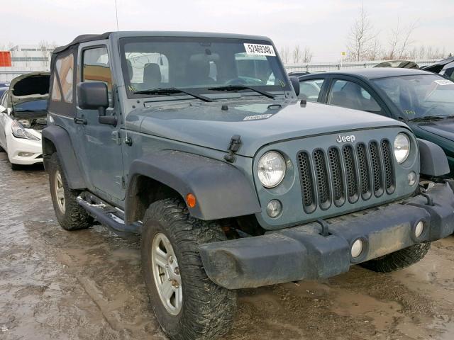 1C4AJWAG8EL317059 - 2014 JEEP WRANGLER S GRAY photo 1