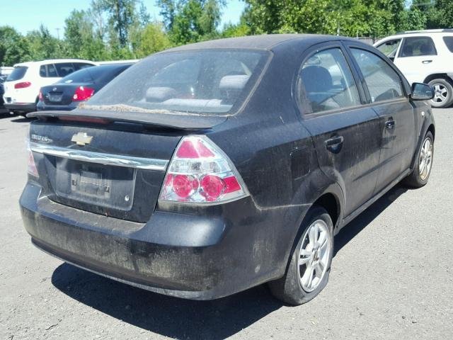 KL1TD56688B201937 - 2008 CHEVROLET AVEO BASE Қара фото 4