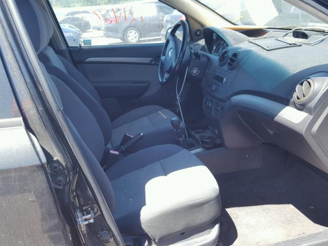 KL1TD56688B201937 - 2008 CHEVROLET AVEO BASE Қара фото 5