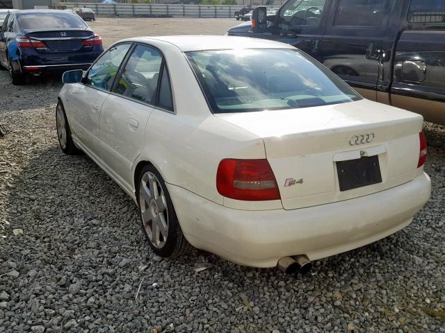 WAURD68D01A136238 - 2001 AUDI S4 2.7 QUA WHITE photo 3