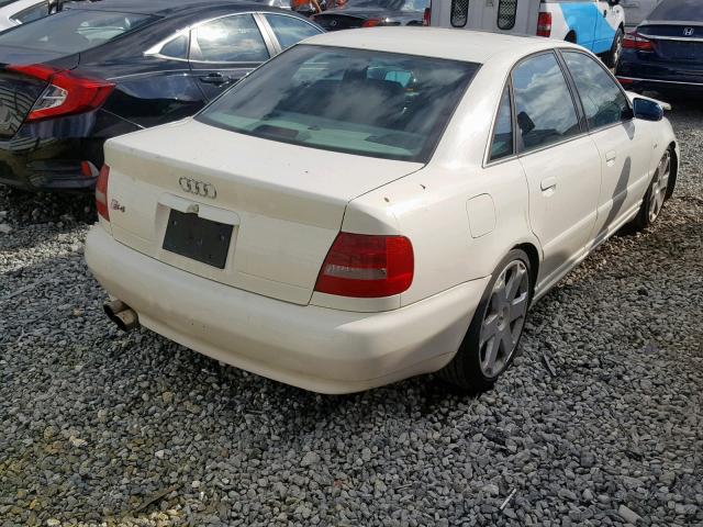 WAURD68D01A136238 - 2001 AUDI S4 2.7 QUA WHITE photo 4