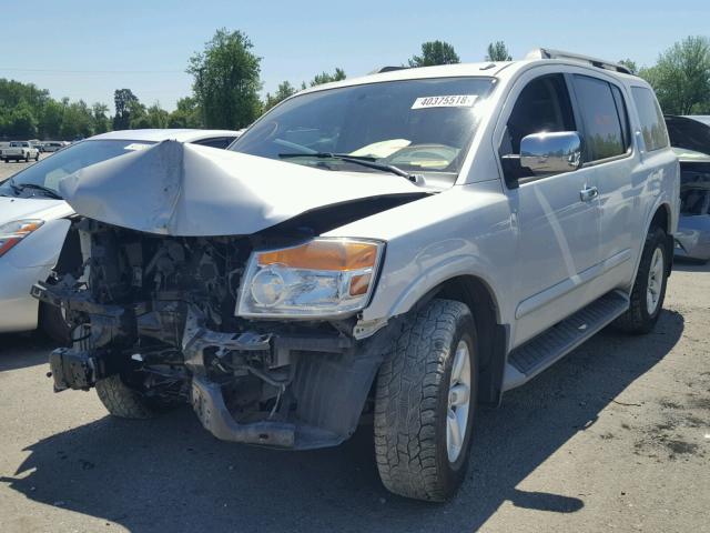 5N1AA0NC1AN607836 - 2010 NISSAN ARMADA SE SILVER photo 2