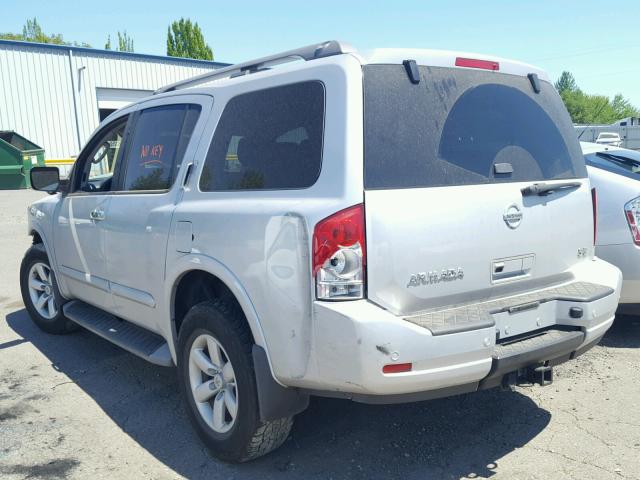 5N1AA0NC1AN607836 - 2010 NISSAN ARMADA SE SILVER photo 3