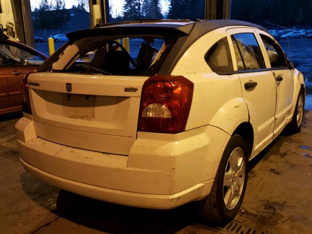 1B3HB48B38D508902 - 2008 DODGE CALIBER SX WHITE photo 4