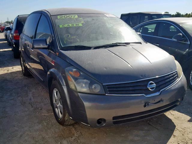 5N1BV28U67N133237 - 2007 NISSAN QUEST S CHARCOAL photo 1