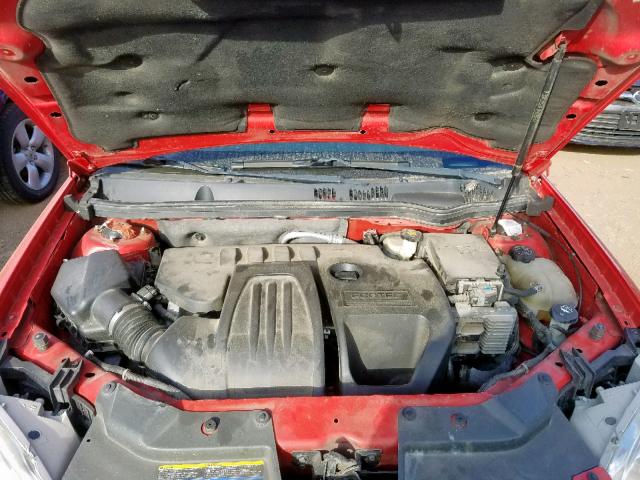 1G1AL55F877140801 - 2007 CHEVROLET COBALT LT RED photo 7