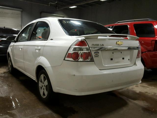 KL1TD566X8B001190 - 2008 CHEVROLET AVEO BASE Ақ фото 3