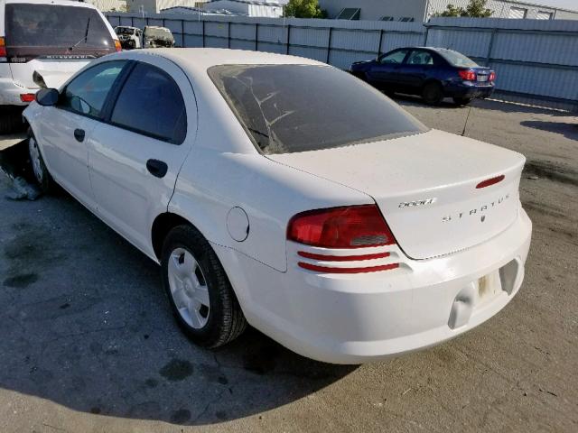 1B3EL36T34N181539 - 2004 DODGE STRATUS SE WHITE photo 3