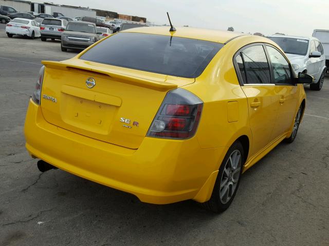 3N1CB61E07L693334 - 2007 NISSAN SENTRA SE- YELLOW photo 4