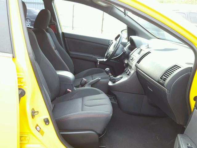 3N1CB61E07L693334 - 2007 NISSAN SENTRA SE- YELLOW photo 5