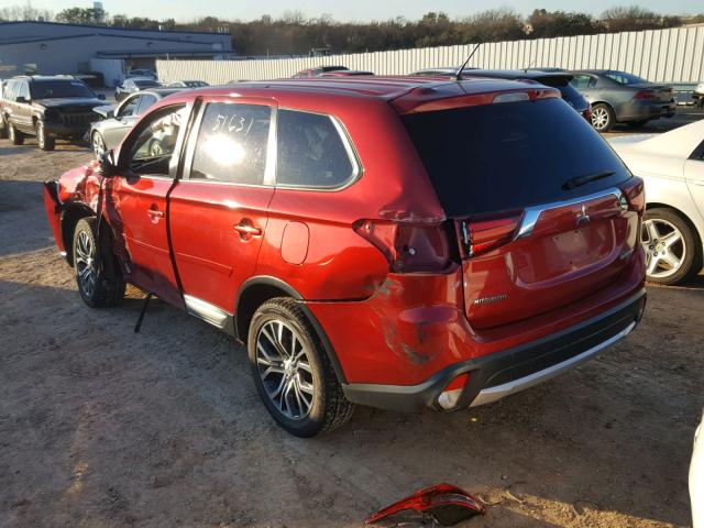 JA4AZ3A37GZ022663 - 2016 MITSUBISHI OUTLANDER RED photo 3