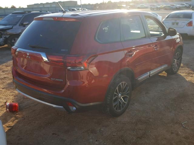 JA4AZ3A37GZ022663 - 2016 MITSUBISHI OUTLANDER RED photo 4