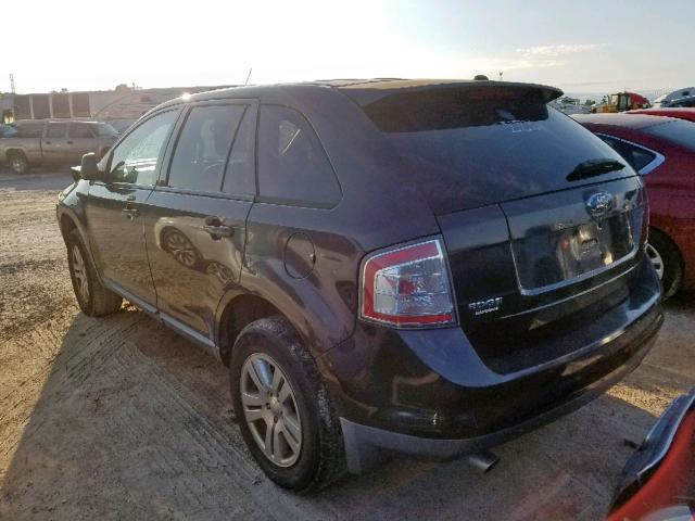 2FMDK48C67BB20794 - 2007 FORD EDGE SEL BLACK photo 3