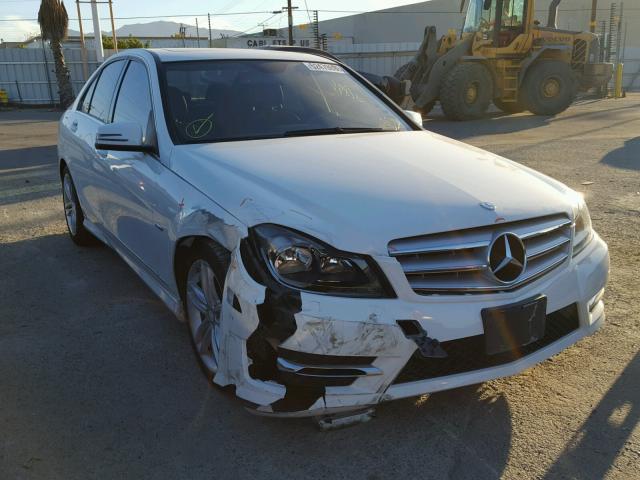 WDDGF4HB2CA604017 - 2012 MERCEDES-BENZ C 250 WHITE photo 1