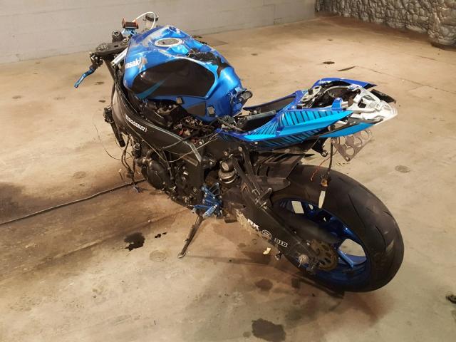 JKAZX4R169A004366 - 2009 KAWASAKI ZX600 R BLUE photo 3