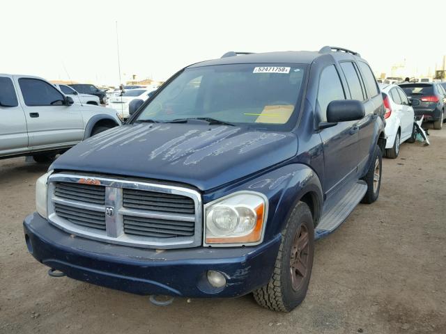 1D8HB48N34F158907 - 2004 DODGE DURANGO SL BLUE photo 2