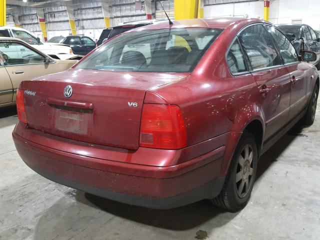 WVWPD63B2XE496113 - 1999 VOLKSWAGEN PASSAT GLX RED photo 4