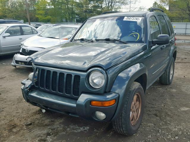 1J4GL58K62W347917 - 2002 JEEP LIBERTY LI GREEN photo 2