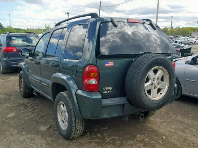 1J4GL58K62W347917 - 2002 JEEP LIBERTY LI GREEN photo 3