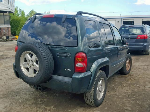 1J4GL58K62W347917 - 2002 JEEP LIBERTY LI GREEN photo 4