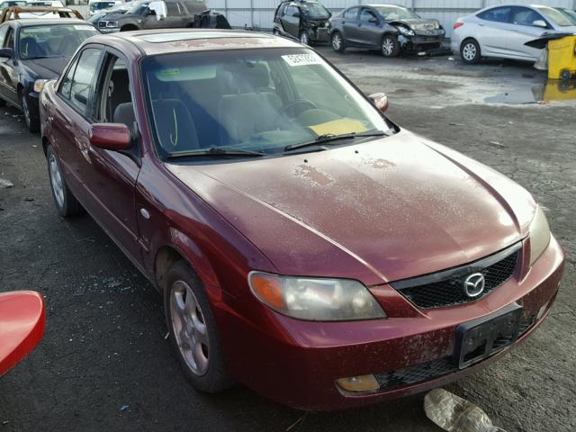 JM1BJ225921597303 - 2002 MAZDA PROTEGE DX BURGUNDY photo 1