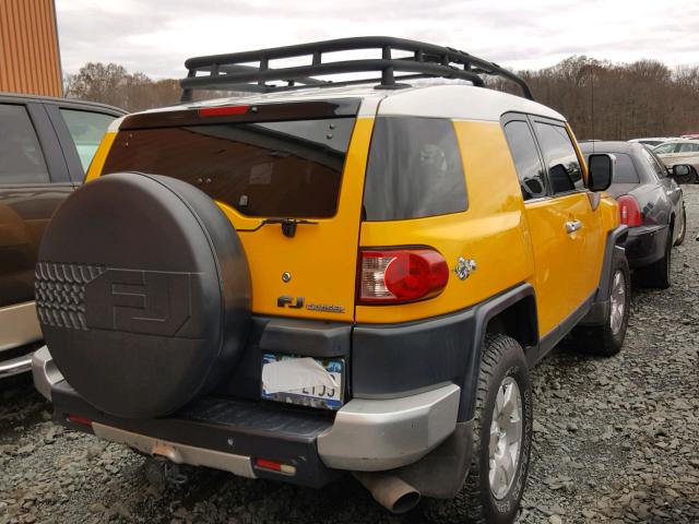 JTEBU11F270023467 - 2007 TOYOTA FJ CRUISER YELLOW photo 4