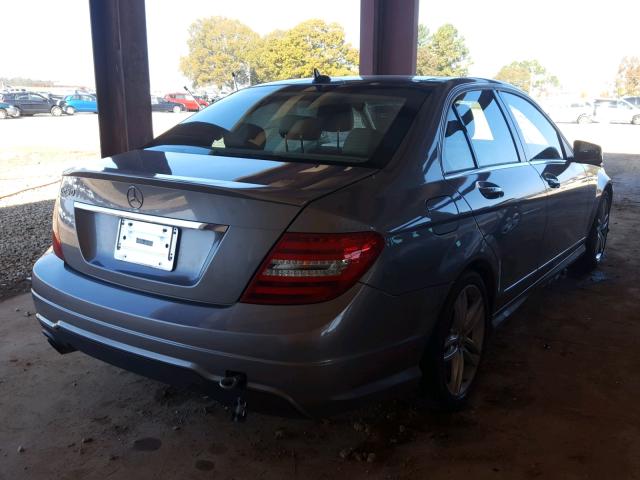 WDDGF4HB6DA776603 - 2013 MERCEDES-BENZ C 250 GRAY photo 4