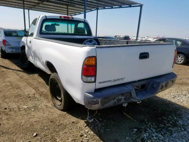 5TBJN32152S331744 - 2002 TOYOTA TUNDRA WHITE photo 3