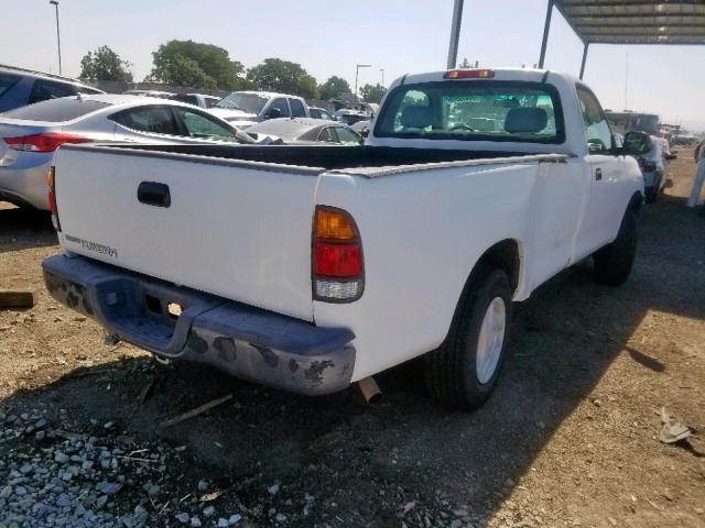 5TBJN32152S331744 - 2002 TOYOTA TUNDRA WHITE photo 4